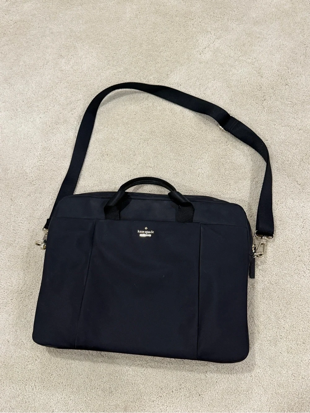 kate spade Black Nylon Laptop Briefcase with Shoulder Strap